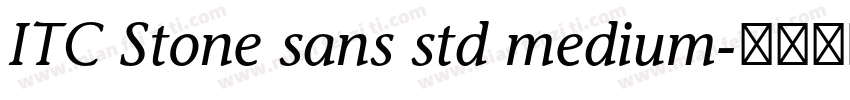 ITC Stone sans std medium字体转换